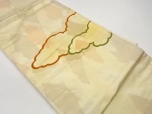 引箔雲模様織出し名古屋帯